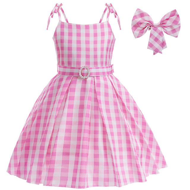 Real-life Cartoon Movie Costume Princess Uniform Girl Plaid Fancy Dress PQ21043