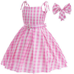 Real-life Cartoon Movie Costume Princess Uniform Girl Plaid Fancy Dress PQ21043