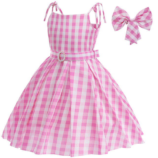Real-life Cartoon Movie Costume Princess Uniform Girl Plaid Fancy Dress PQ21043
