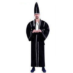 Black and white impermanence Costume Halloween Masquerade Monochrome Cosplay Uniform PQ944