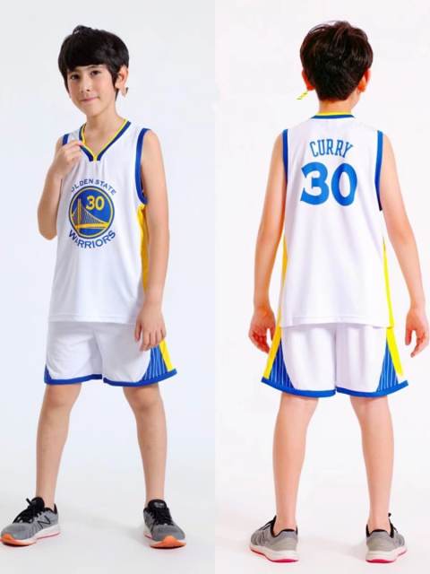 Golden State Warriors Basketball Jersey Child Stephen Curry Basketball Fan Apparel PQSC002