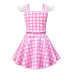 Movie Uniform Girl Plaid Fancy Dress Real-life Cartoon Princess Costume PQ81580