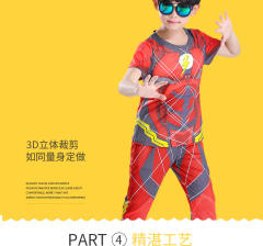 The Flash Costume For Kid Halloween Cosplay Uniform PQ19198H