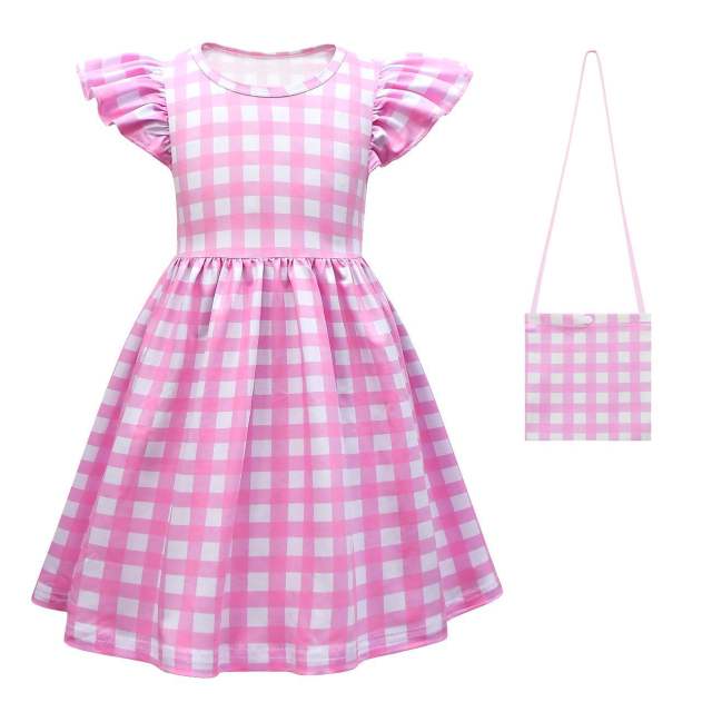 Real-life Movie Uniform Girl Plaid Fancy Dress Cartoon Princess Costume PQ81495
