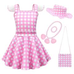 Movie Uniform Girl Plaid Fancy Dress Real-life Cartoon Princess Costume PQ81580