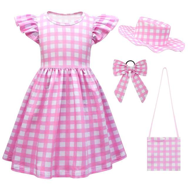 Real-life Movie Uniform Girl Plaid Fancy Dress Cartoon Princess Costume PQ81495