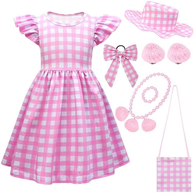 Real-life Movie Uniform Girl Plaid Fancy Dress Cartoon Princess Costume PQ81495