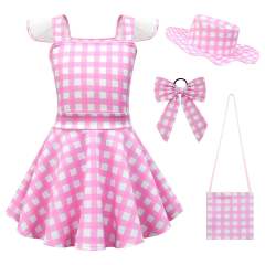 Movie Uniform Girl Plaid Fancy Dress Real-life Cartoon Princess Costume PQ81580