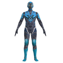 Blue Beetle Costume Halloween Super Hero Jaime Reyes Cosplay Uniform PQ10018