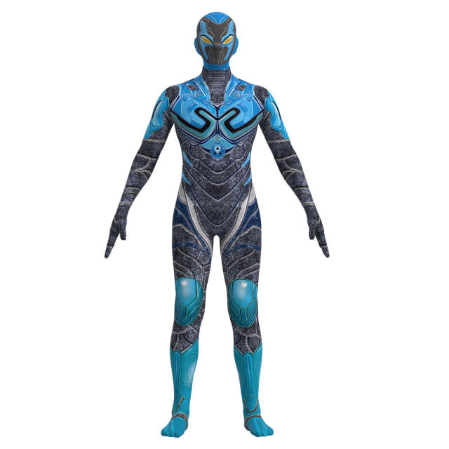 Blue Beetle Costume Halloween Super Hero Jaime Reyes Cosplay Uniform PQ10018