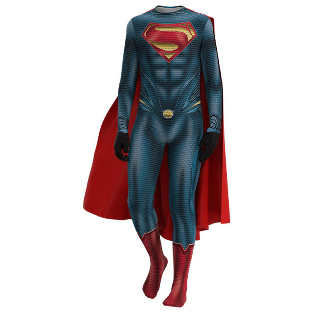 Superman Costume For Kid Halloween Super Hero Cosplay Uniform PQ33309