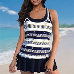 Star Spangled Banner Tankini America Flag Two-Pieces Suits US Flag Swimsuit PQ2365
