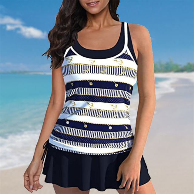 Star Spangled Banner Tankini America Flag Two-Pieces Suits US Flag Swimsuit PQ2365