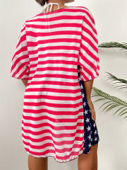 America Flag Bikinis with Smock US Flag Swimwear Female Swimming Costume PQ1766