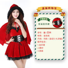 Wholesale Sexy Christmas Costume For Women Plush Xmas Dress PQ3243B