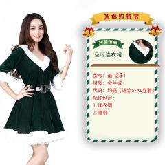 Christmas Costume For Women Sexy Plush Xmas Dress PQ3243