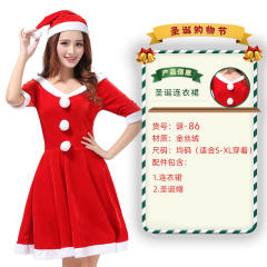 Wholesale Sexy Christmas Costume For Women Plush Xmas Dress PQ3243B