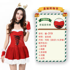 Wholesale Sexy Christmas Costume For Women Plush Xmas Dress PQ3243B