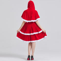 Plush Christmas Dress Women Sexy Fur Xmas Costume PQ1201