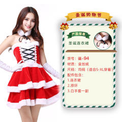 Wholesale Christmas Costume For Women Sexy Plush Xmas Fancy Dress PQ3243C
