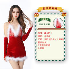 Wholesale Christmas Costume For Women Sexy Plush Xmas Fancy Dress PQ3243C