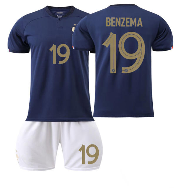 22 23 France National Football Team Fan Apparel Mbappé Home Soccer Kits PQ9522