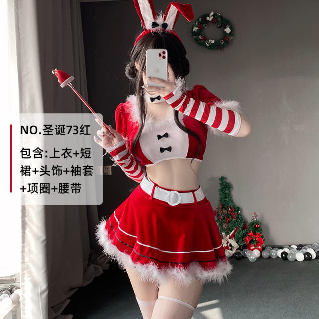 Sexy Christmas Costume For Women Wholesale Plush Xmas Dress PQ7205
