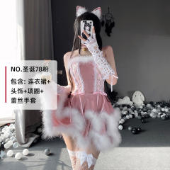 Sexy Christmas Costume For Women Wholesale Plush Xmas Dress PQ7205