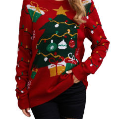 Christmas Sweaters Women Long Sleeve Santa T-shirt Xmas Tops PQC041