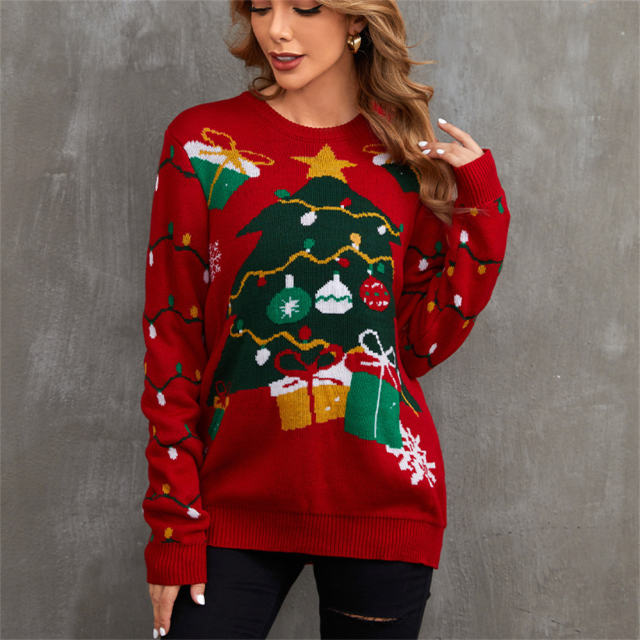 Christmas Sweaters Women Long Sleeve Santa T-shirt Xmas Tops PQC041