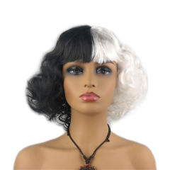 Cruella De Vil Costume For Woman Dalmatians Halloween Cosplay Fancy Dress PQ9059