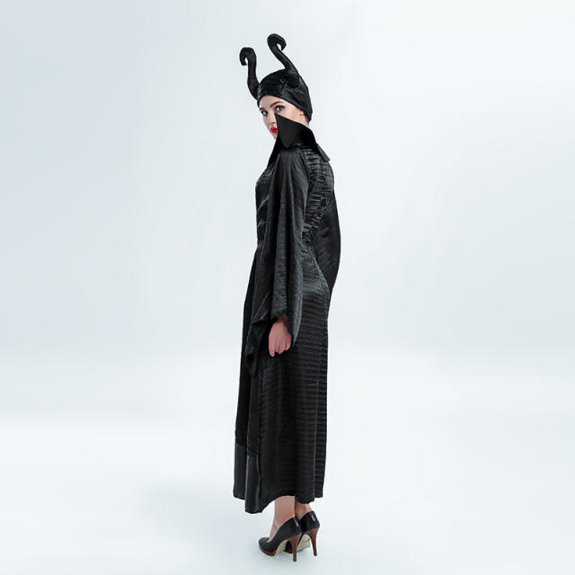 Maleficent Costume For Woman Black Queen Cosplay Halloween Stage Uniform PQ89264