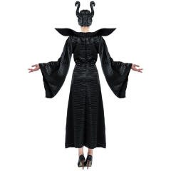 Maleficent Costume For Woman Black Queen Cosplay Halloween Stage Uniform PQ89264