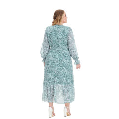 Floral Print Midi Dress For Women Elegant Fall Casual Dresses PQ0244