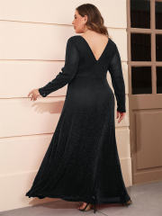 Plus Size Casual Dress For Women Elegant Mesh Evening Dresses PQ0215