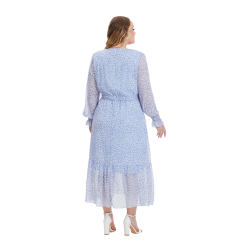Floral Print Midi Dress For Women Elegant Fall Casual Dresses PQ0244