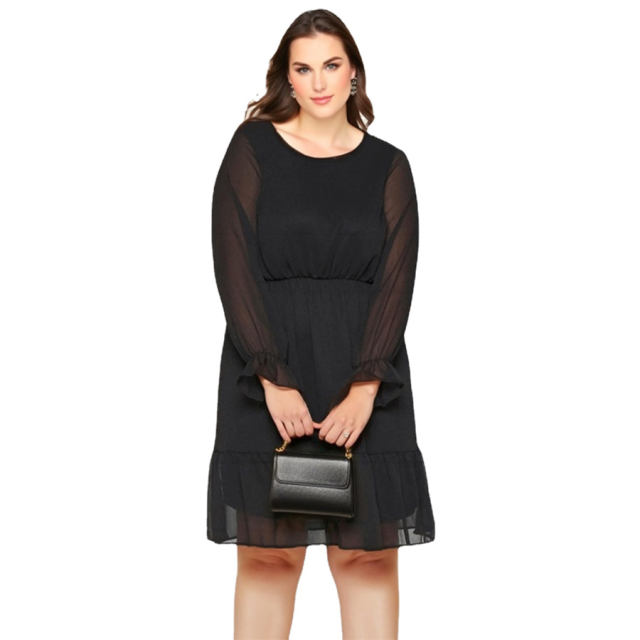 Sexy Mesh Dress For Women Long Sleeve Elegant Casual Dresses PQ0250