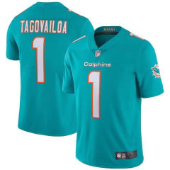 NO 1 Tua Tagovailoa Jersey NFL Dolphins Tops American Football Fan Apparel PQNFL034