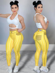 Wholesale Jeans Print Jogging Clothing Athletic Wear Fitness Leggings PQ1651