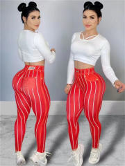 Wholesale Jeans Print Jogging Clothing Athletic Wear Fitness Leggings PQ1651