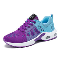 Wholesale Female Sport Shoes Women Flyknit Casul Shoes Mesh Sneakers PQ813