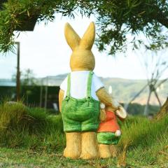 Rabbit Family Resin Home Ornaments Outdoor Crafts PQ0017