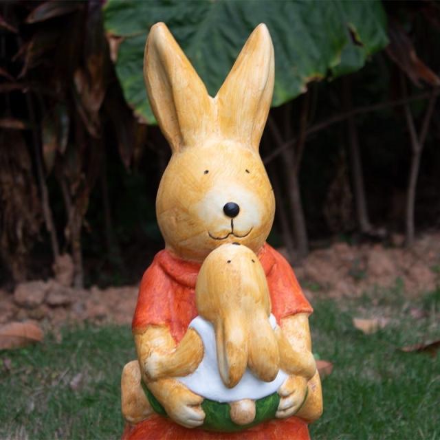 Rabbit Family Resin Home Ornaments Outdoor Crafts PQ0017