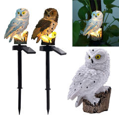 Owl Home Ornament Solar LED Resin Garden Lamp PQ-FTX024