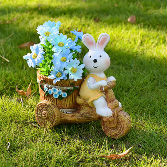 2PCS Hunny Rabbit Resin Home Ornaments Outdoor Crafts PQ3363