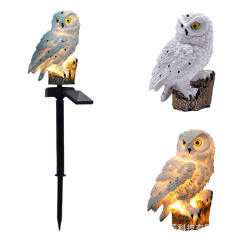 Owl Home Ornament Solar LED Resin Garden Lamp PQ-FTX024
