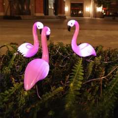 Solar Flamingo Plastic PP Ornament Garden LED Lamp PQ4450
