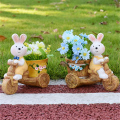 2PCS Hunny Rabbit Resin Home Ornaments Outdoor Crafts PQ3363