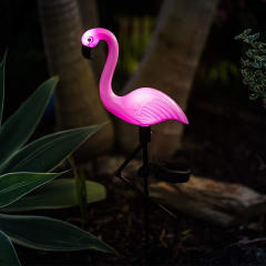 Solar Flamingo Plastic PP Ornament Garden LED Lamp PQ4450