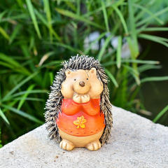 3PCS Hedgehog Ceramic Home Ornaments Outdoor Crafts PQ1299